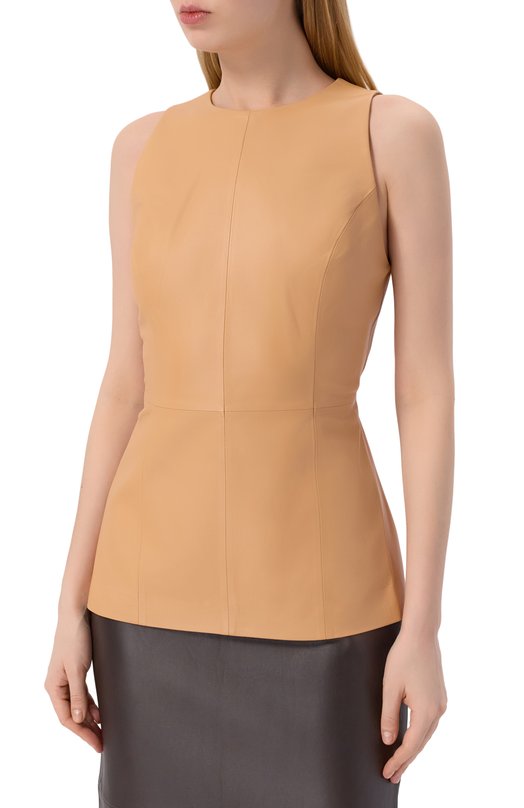 Кожаный топ 12 STOREEZ 139184 Бежевый  139184 Фото 3