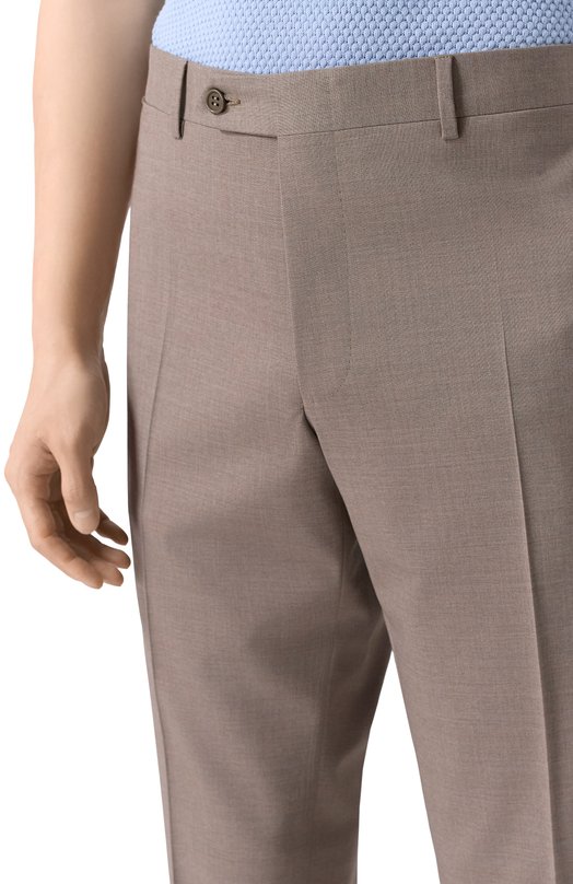 Шерстяные брюки Canali 71019/EU00551 Бежевый  71019/EU00551 Фото 5