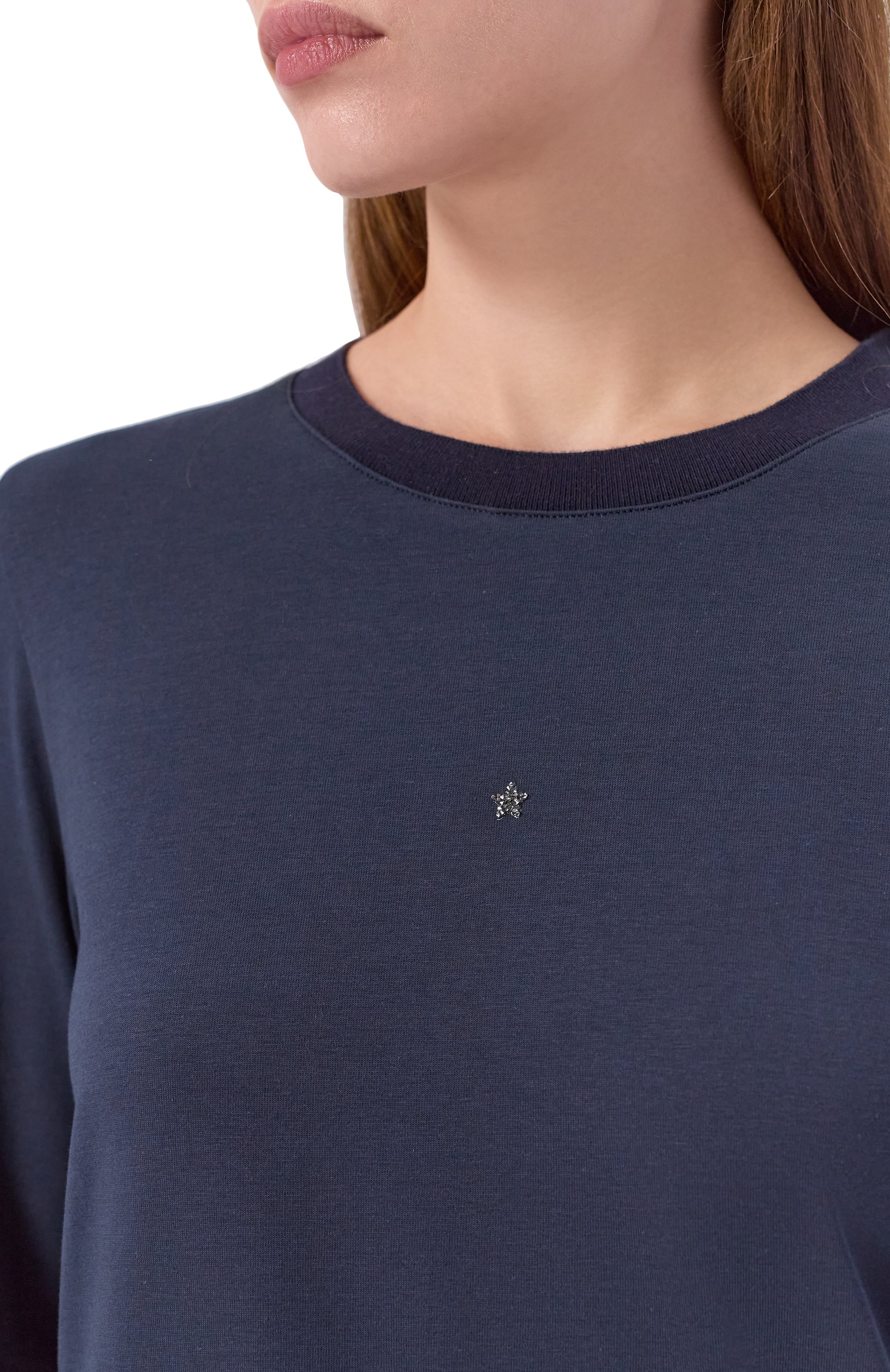 Хлопковый лонгслив LORENA ANTONIAZZI, арт. TS10A/4577, фото 5