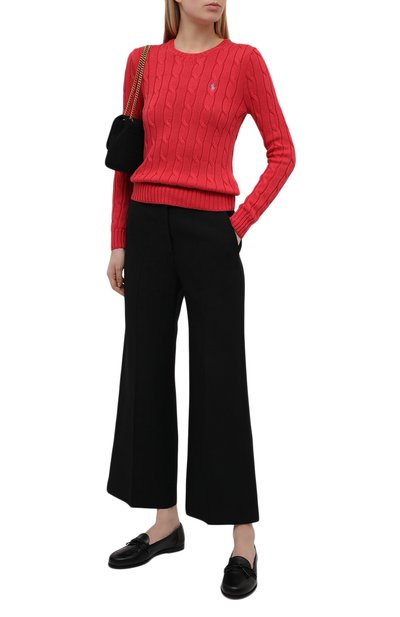 Хлопковый пуловер POLO RALPH LAUREN красного цвета по цене 19650 руб., арт. 211580009, фото 2 Хлопковый пуловер POLO RALPH LAUREN, арт. 211580009, фото 2