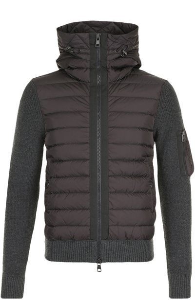 Шерстяной кардиган на молнии с пуховой отделкой MONCLER, арт. C2-091-94028-00-94789, фото 1