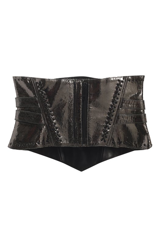 Кожаный пояс-корсет Jitrois Серый, фото 2