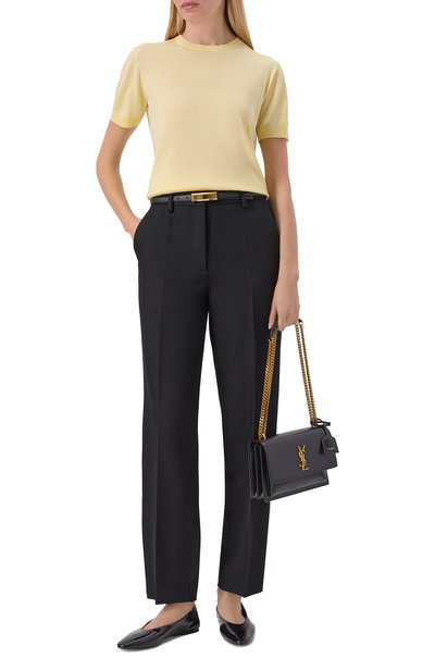 Кожаные балетки sao SAINT LAURENT, арт. 860600/AAEHF, фото 3