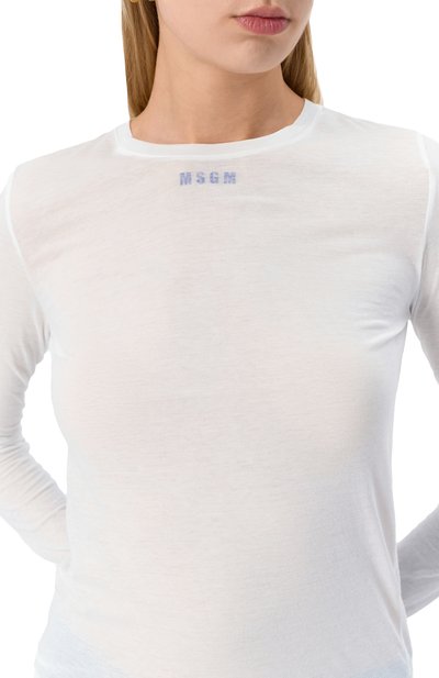 Хлопковый лонгслив MSGM, арт. 3842MDM108/257313, фото 5