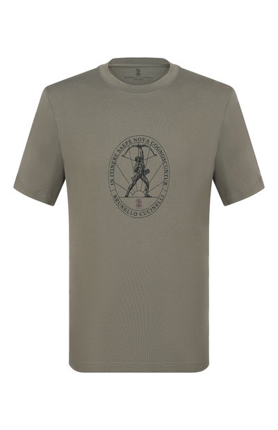 Мужская хлопковая футболка BRUNELLO CUCINELLI, арт. M0B138519