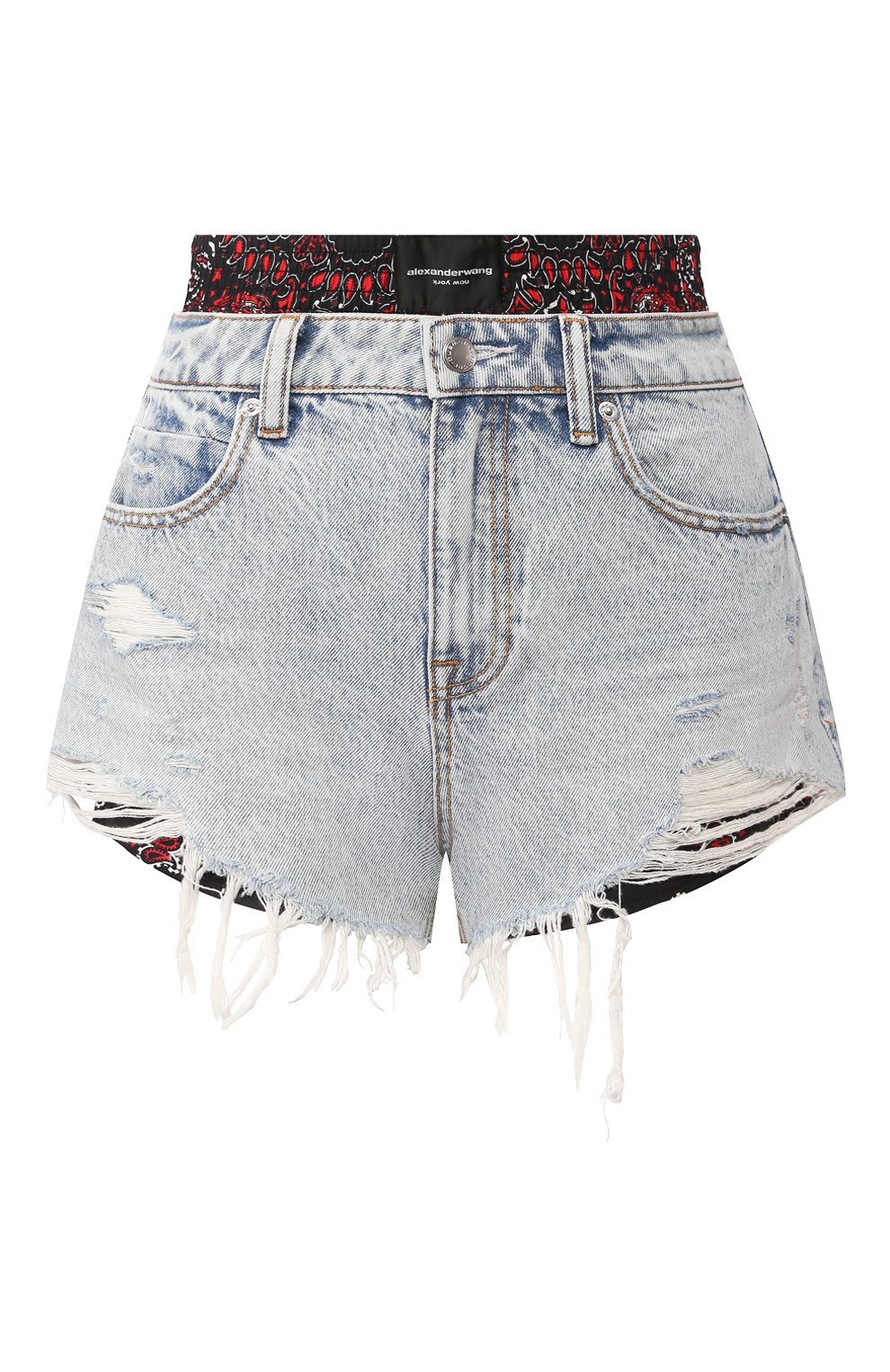Джинсовые шоры ALEXANDERWANG.T голубого цвета по цене 27750 руб., арт. 4DC1204574, фото 1 Джинсовые шоры ALEXANDERWANG.T, арт. 4DC1204574, фото 1