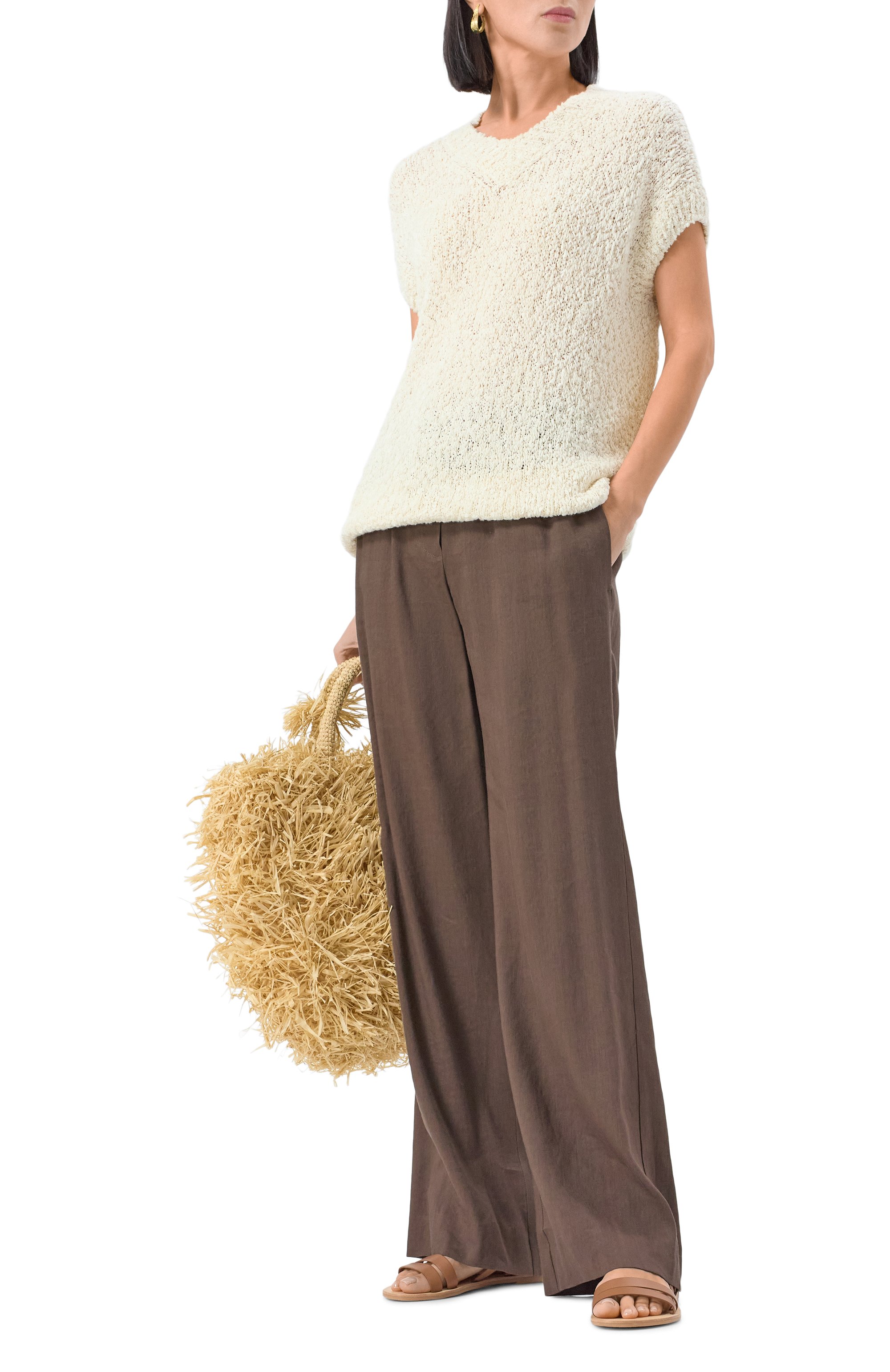 Брюки изо льна и вискозы LORENA ANTONIAZZI, арт. P2550PA81B/3347, фото 2