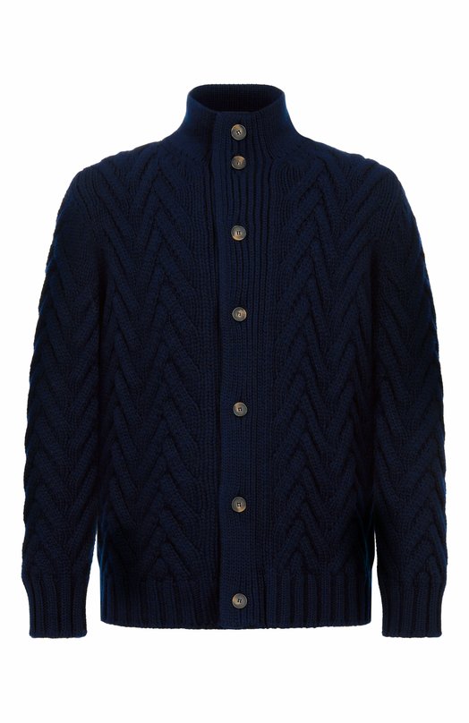 Шерстяной кардиган Kiton UMM070803 Синий UMM070803