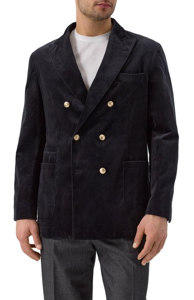 Бархатный пиджак BRUNELLO CUCINELLI, арт. ML4797BBDE, фото 5