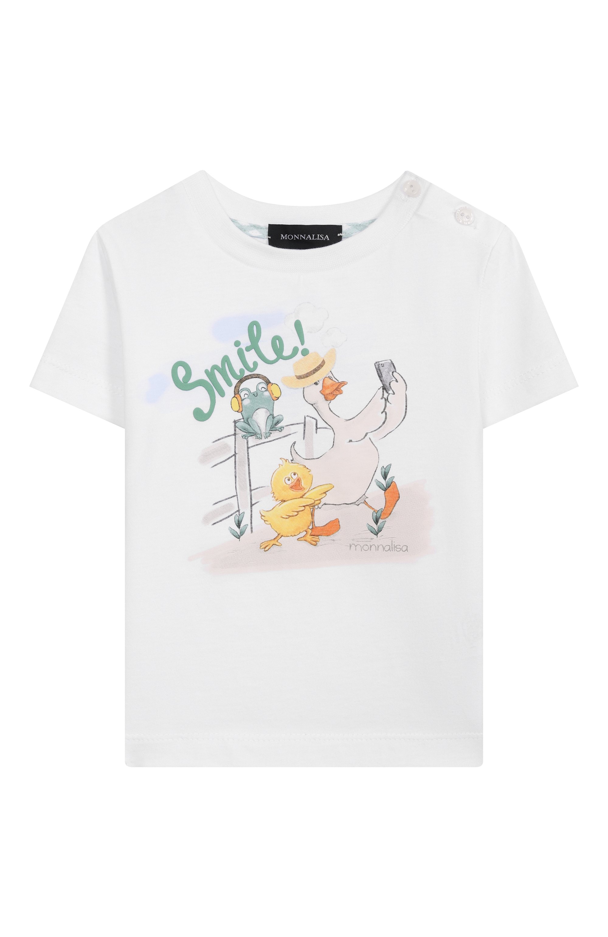 Хлопковая футболка MONNALISA, арт. 28E603, фото 1