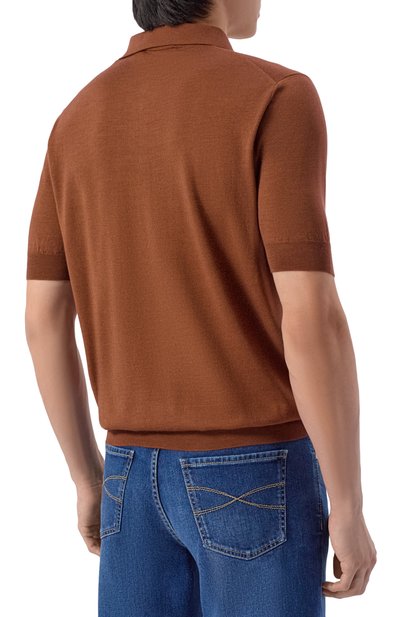 Поло из шерсти и шелка ANDREA CAMPAGNA, арт. PZ1MC/LSC18R, фото 4