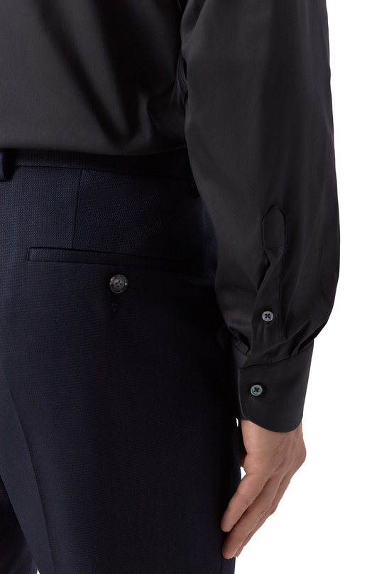 Хлопковая сорочка Canali CCL7098/GA03292 Чёрный  CCL7098/GA03292 Фото 5