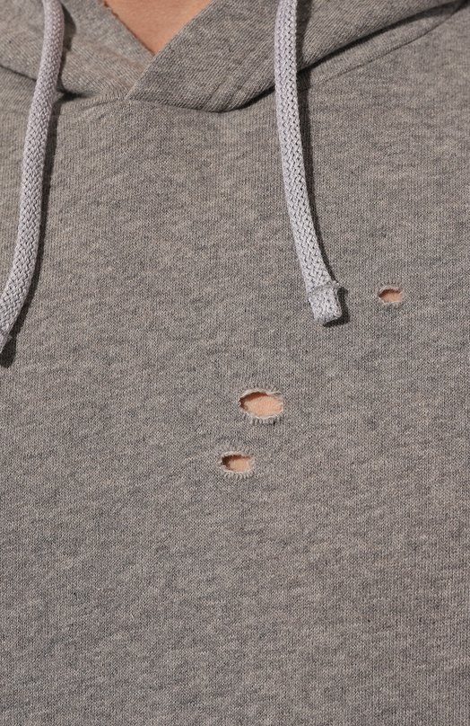 Хлопковое худи Givenchy BMJ0L0/3YF4 Серый  BMJ0L0/3YF4 Фото 5