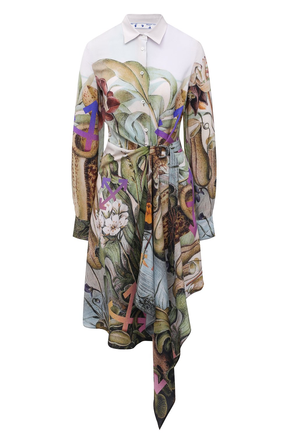 Шелковое платье OFF-WHITE, арт. 0WDB325S21FAB005, фото 1