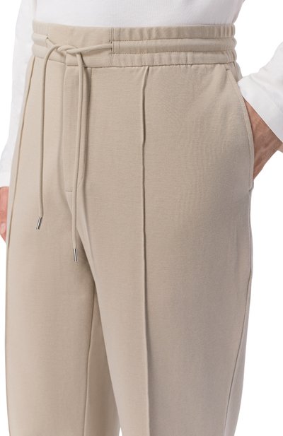 Хлопковые брюки 12 STOREEZ бежевого цвета по цене 18000 руб., арт. 136583, фото 5 Хлопковые брюки 12 STOREEZ, арт. 136583, фото 5