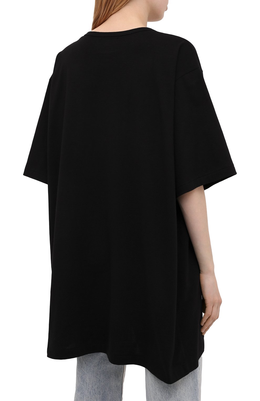 Хлопковая футболка YOHJI YAMAMOTO черного цвета по цене 24600 руб., арт. ND-T77-999, фото 4 Хлопковая футболка YOHJI YAMAMOTO, арт. ND-T77-999, фото 4