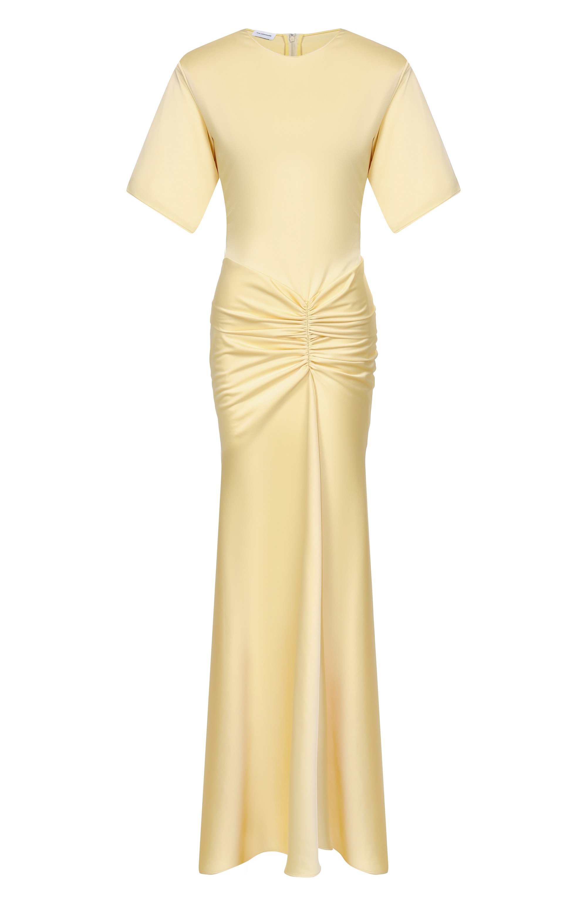 Атласное платье THE ANDAMANE желтого цвета по цене 69950 руб., арт. T190177A/TNP229, фото 1 Атласное платье THE ANDAMANE, арт. T190177A/TNP229, фото 1