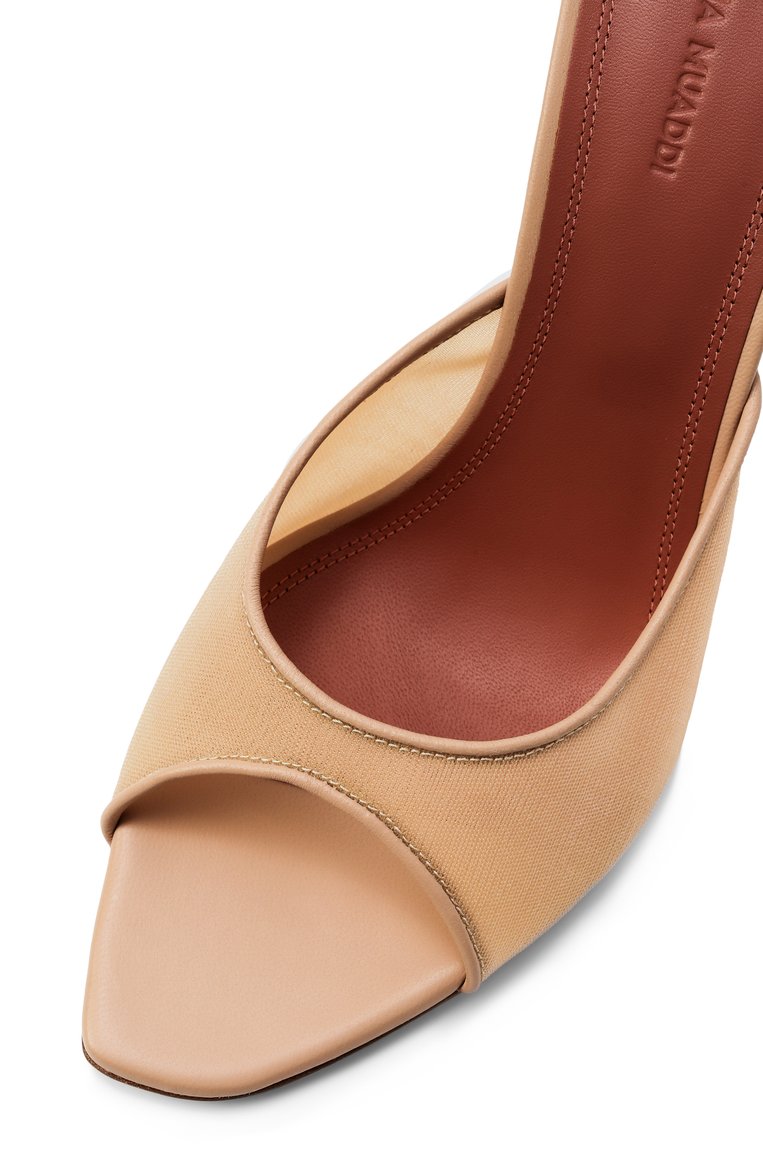 Женские текстильные мюли alexa 95 AMINA MUADDI бежевого цвета, арт. ALEXA MESH SLIPPER/MESH | Фото 7 (Материал внешний: Натуральная кожа, Текстиль; Подошва: Плоская; Автоматизация состава: Проставлено; Автоматизация ТО: Проставлено; Каблук высота: Высокий; Материал внутренний: Натуральная кожа; Каблук тип: Шпилька)
