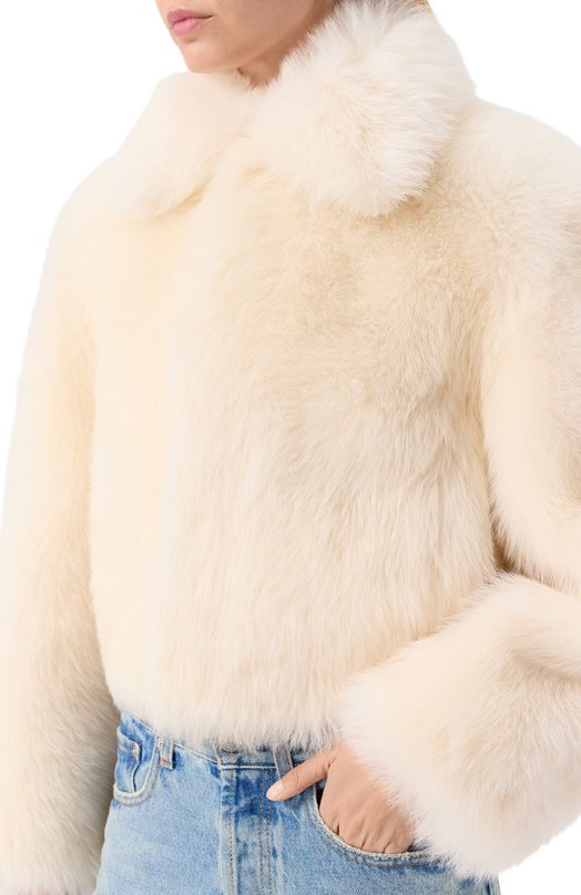 Шуба из овчины Bottega Veneta 835308/V27W0 Кремовый  835308/V27W0 Фото 5