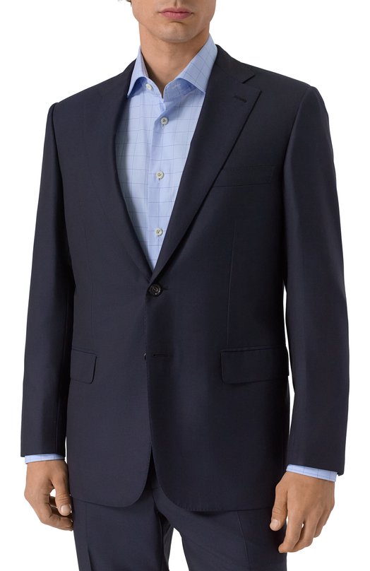 Шерстяной костюм Brioni RA000L/P5AMJ/BRUNIC0 Синий  RA000L/P5AMJ/BRUNIC0 Фото 4