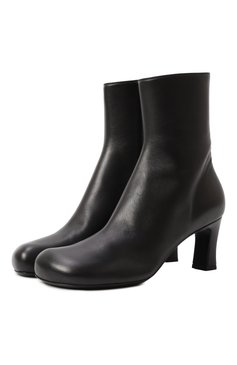 Женские кожаные ботильоны nico BOTTEGA VENETA черного цвета, арт. 816564/VBSD0 | Фото 1 (Драгоценные камни: Проставлено; Подошва: Плоская; Материал сплава: Проставлено; Каблук высота: Средний; Материал внешний: Натуральная кожа; Материал внутренний: Натуральная кожа; Каблук тип: Устойчивый; Материал утеплителя: Без утеплителя)