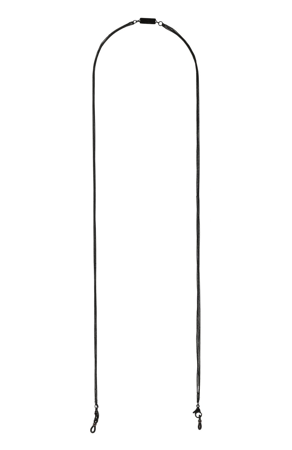 Цепочка для очков CAROLINE ABRAM черного цвета по цене 4200 руб., арт. CHAINETTE TRI0 METALL TRIPLE BLACK, фото 1 Цепочка для очков CAROLINE ABRAM, арт. CHAINETTE TRI0 METALL TRIPLE BLACK, фото 1
