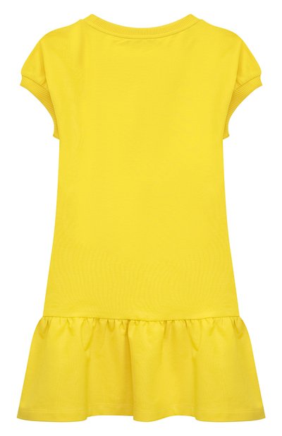Хлопковое платье MOSCHINO желтого цвета по цене 9950 руб., арт. HCV07E/LDA13/4A-8A, фото 2 Хлопковое платье MOSCHINO, арт. HCV07E/LDA13/4A-8A, фото 2