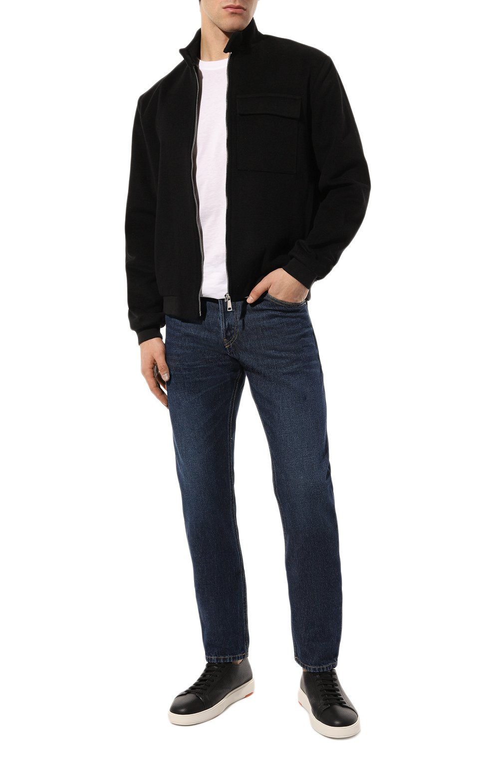 Кожаные кеды cleanic SANTONI, арт. MBCD21571BARCSB4N01, фото 2