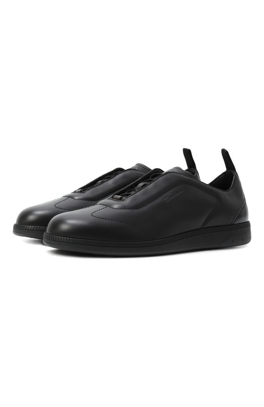 Кожаные кеды DBS-Olympic Santoni MBPG22109NERK0IL Чёрный MBPG22109NERK0IL