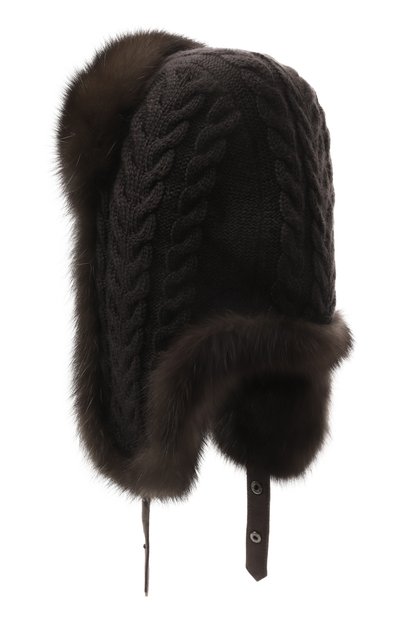 Утепленная шапка-ушанка с отделкой из соболя BLACK SABLE, арт. BS-24005EB, фото 2