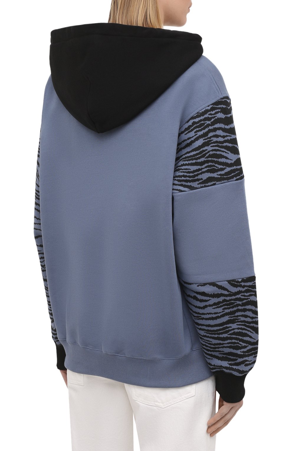 Хлопковое худи KENZO голубого цвета по цене 39850 руб., арт. FB52SW6274MH, фото 4 Хлопковое худи KENZO, арт. FB52SW6274MH, фото 4