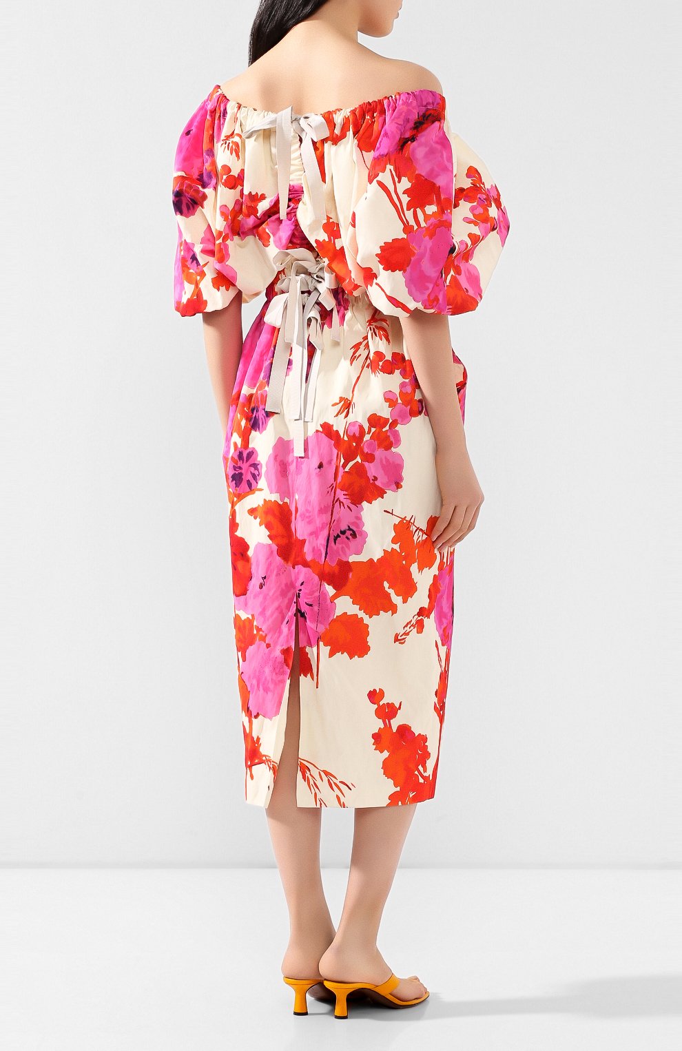 Платье из смеси вискозы и хлопка DRIES VAN NOTEN, арт. 201-11042-9059, фото 4