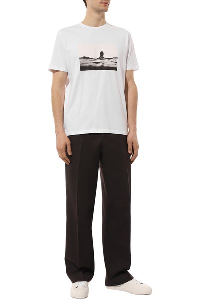 Хлопковая футболка 7 FOR ALL MANKIND белого цвета по цене 10450 руб., арт. JSLM332PWH, фото 2 Хлопковая футболка 7 FOR ALL MANKIND, арт. JSLM332PWH, фото 2