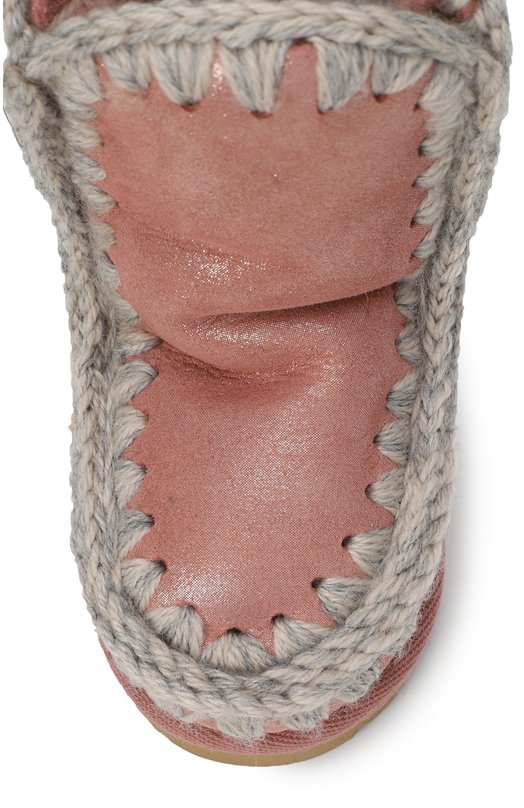 Кожаные сапоги Mou Розовый, фото 4