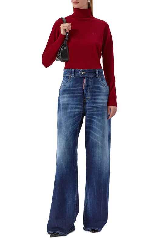 Шерстяная водолазка Dsquared2 S75HA1266/S18310 Бордовый  S75HA1266/S18310 Фото 2