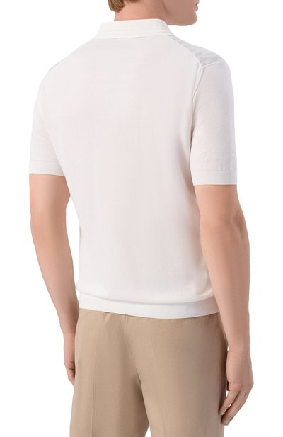 Поло из хлопка и шелка ANDREA CAMPAGNA, арт. SU26C0S310-01/C0S264, фото 4
