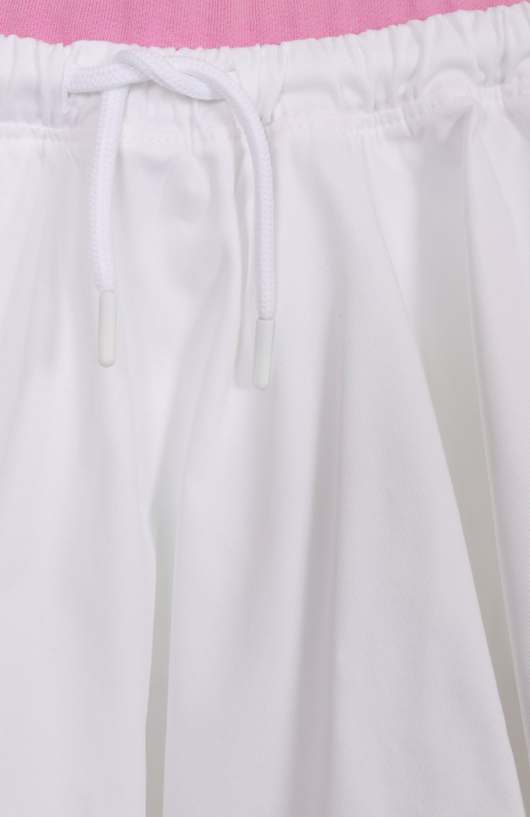 Детская хлопковая юбка MSGM KIDS белого цвета, арт. S5MSJGST264 | Фото 3 (Материал подклада: Хлопок; Материал внешний: Хлопок; Нос: Не проставлено; Случай: Повседневный; Автоматизация состава: Проставлено; Ростовка одежда: 6 лет | 116 см, 8 лет | 128 см, 10 - 11 лет | 140 - 146см, 12 лет | 152 см, 16 лет | 164 см)