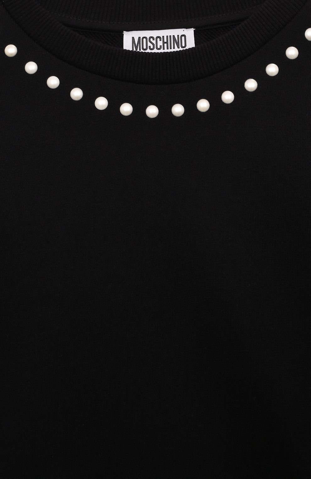 Хлопковый свитшот MOSCHINO черного цвета по цене 17550 руб., арт. HDF061/LCA23/10-14, фото 3 Хлопковый свитшот MOSCHINO, арт. HDF061/LCA23/10-14, фото 3