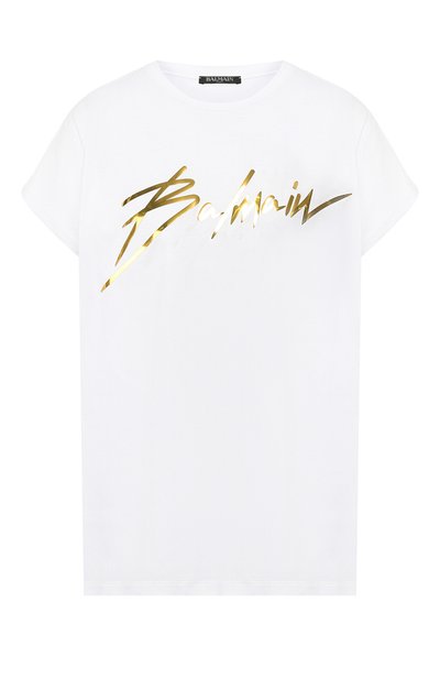 Женская хлопковая футболка BALMAIN, арт. RF21100/M065
