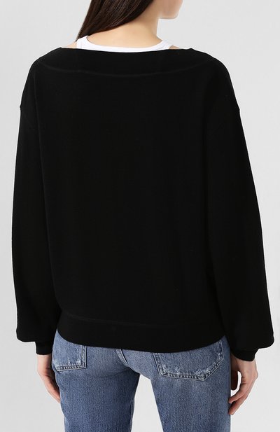 Шерстяной пуловер ALEXANDERWANG.T черно-белого цвета по цене 29600 руб., арт. 4KC2191073, фото 4 Шерстяной пуловер ALEXANDERWANG.T, арт. 4KC2191073, фото 4