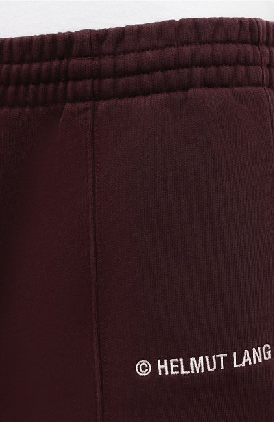 Хлопковые джоггеры HELMUT LANG бордового цвета по цене 19950 руб., арт. K10DW209, фото 5 Хлопковые джоггеры HELMUT LANG, арт. K10DW209, фото 5