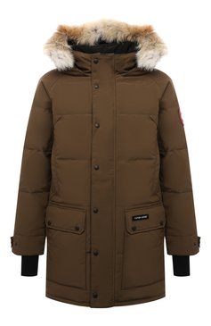 Мужская пуховик emory CANADA GOOSE хаки цвета, арт. 2580M | Фото 1 (Кросс-КТ: Куртка; Мужское Кросс-КТ: пуховик-короткий; Рукава: Длинные; Длина (верхняя одежда): До середины бедра; Материал внешний: Синтетический материал; Материал сплава: Проставлено; Материал подклада: Синтетический материал; Драгоценные камни: Проставлено; Материал утеплителя: Пух и перо; Стили: Кэжуэл)