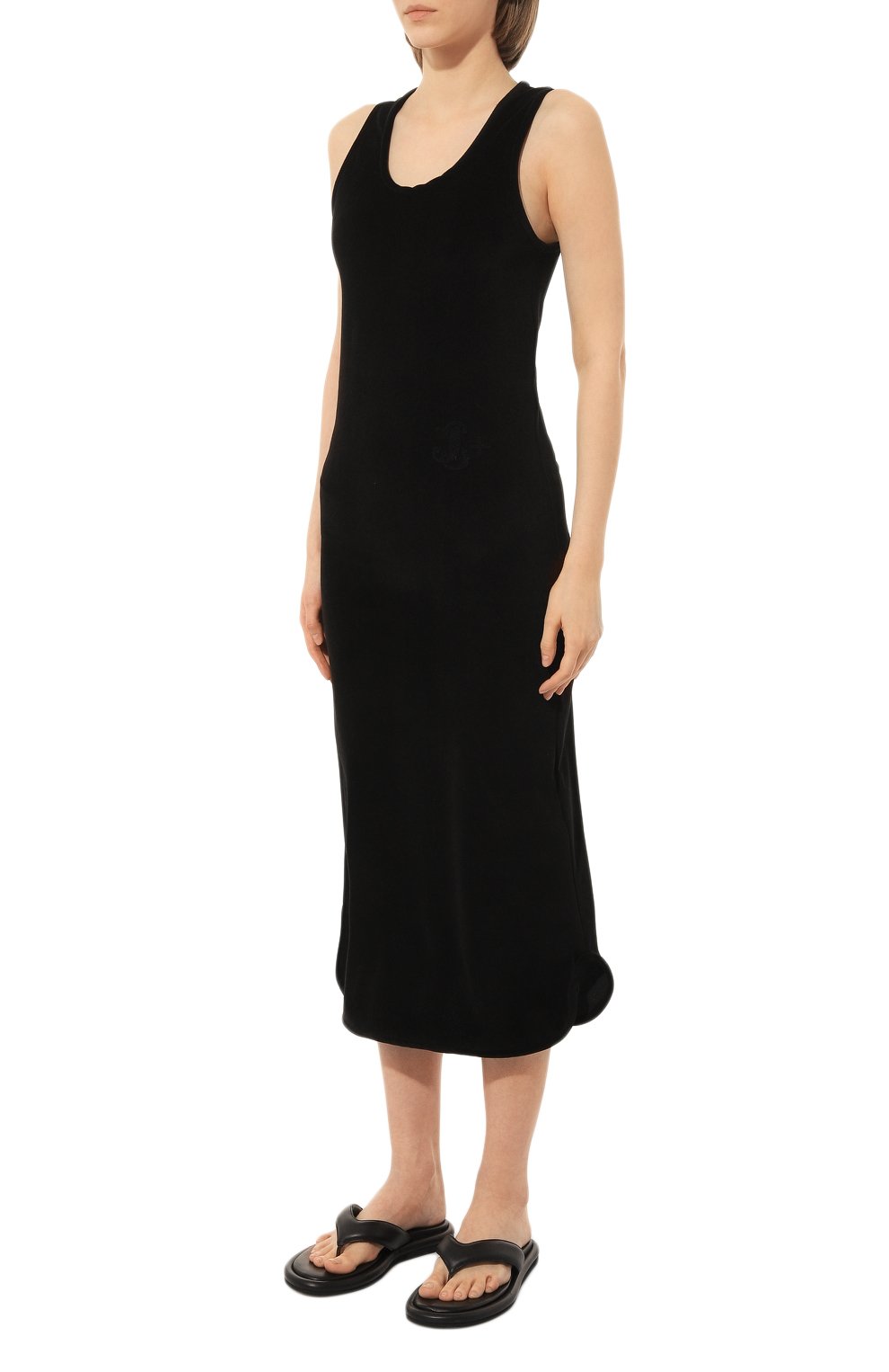 Хлопковое платье JIL SANDER черного цвета по цене 61600 руб., арт. J40CT0119/J20024, фото 3 Хлопковое платье JIL SANDER, арт. J40CT0119/J20024, фото 3