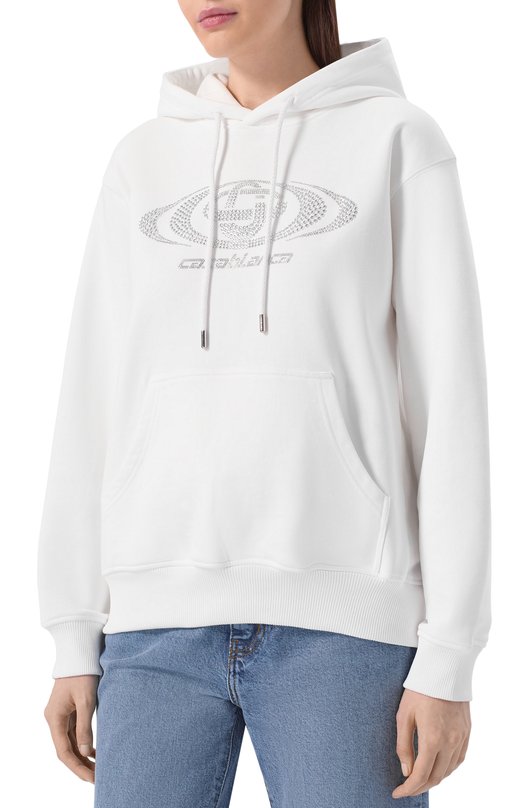 Хлопковое худи Casablanca W-SP26-JTP-362-01 Белый  W-SP26-JTP-362-01 Фото 3