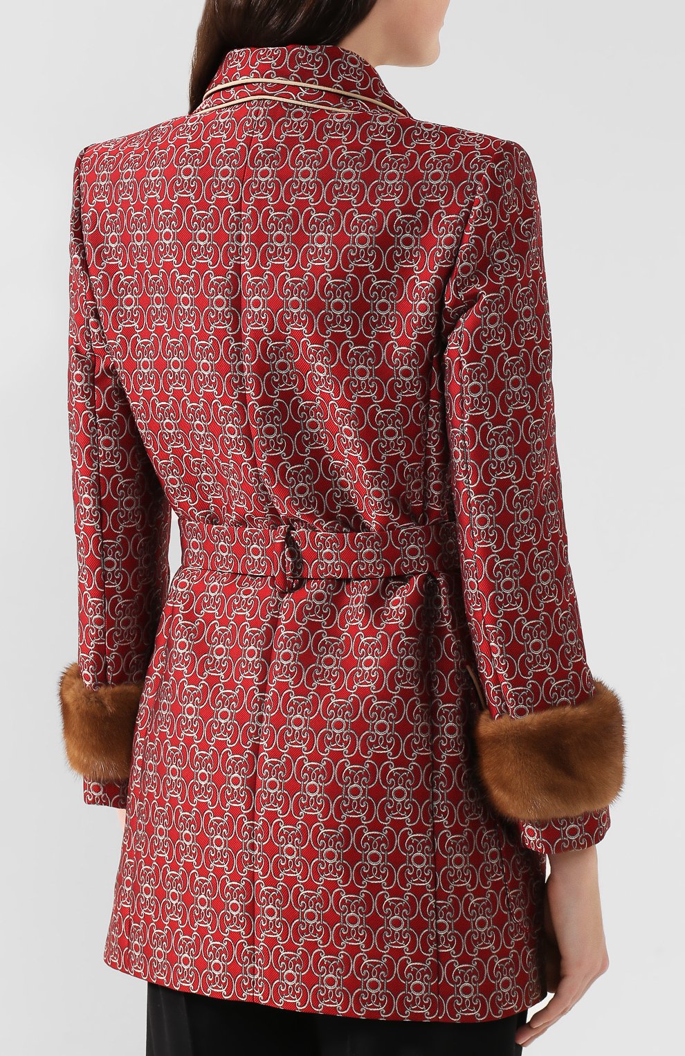 Жакет с меховой отделкой FENDI, арт. FF8667 A8EH, фото 4