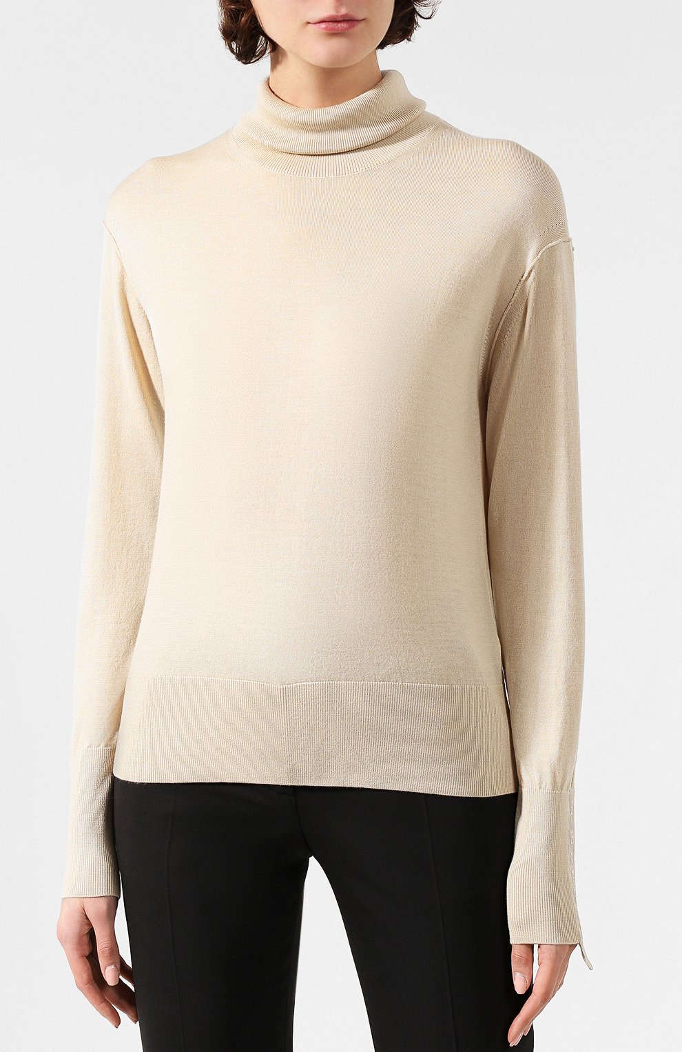 Водолазка из шерсти и шелка BURBERRY, арт. 8019188, фото 3