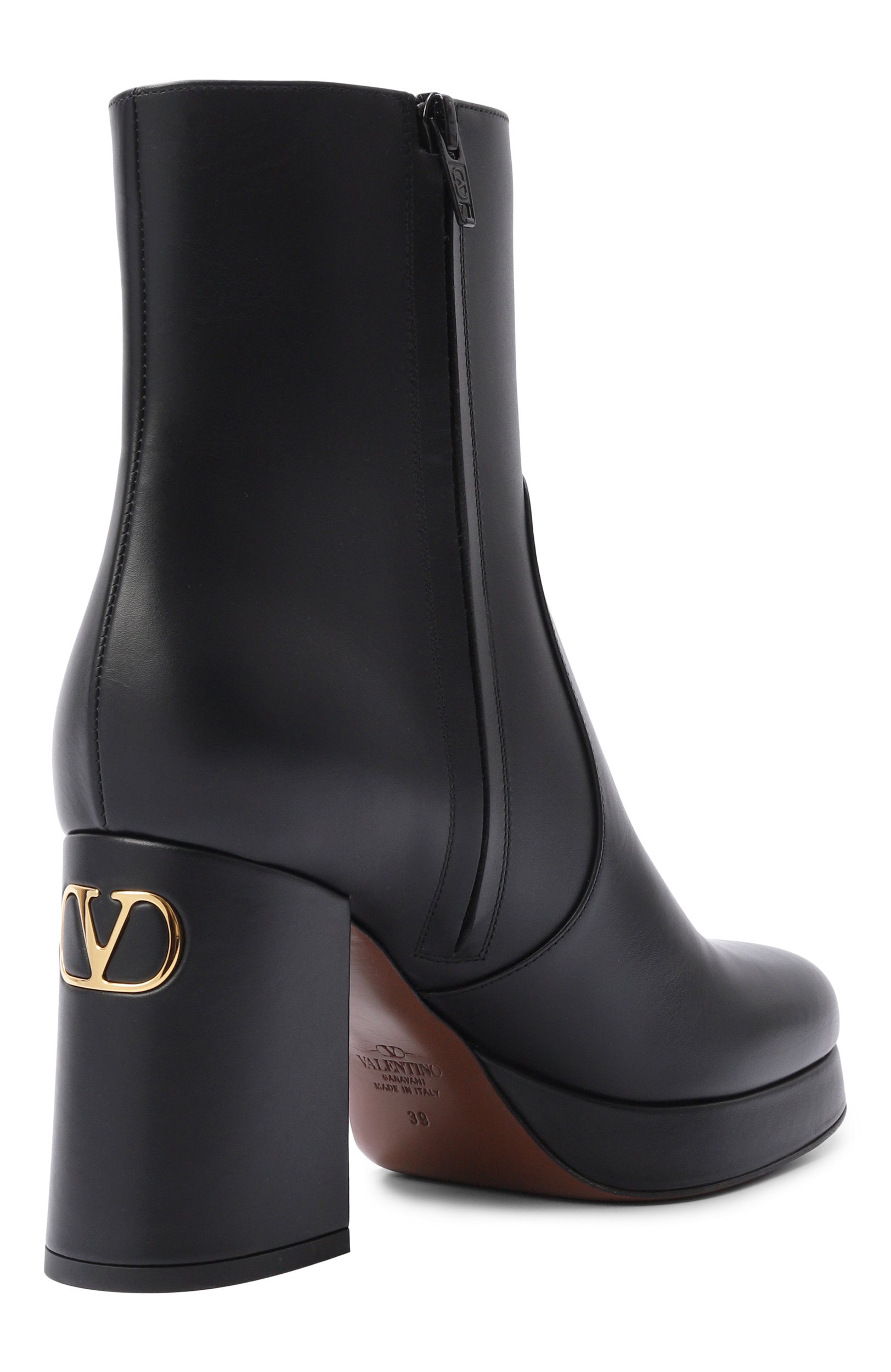 Кожаные ботинки fawcette 90 VALENTINO черного цвета по цене 172000 руб., арт. 9W2S0NF1/DSH, фото 5 Кожаные ботинки fawcette 90 VALENTINO, арт. 9W2S0NF1/DSH, фото 5