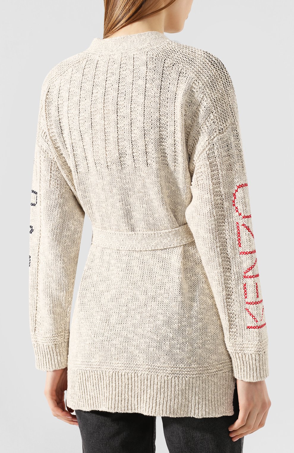 Кардиган из смеси хлопка и льна KENZO белого цвета по цене 49850 руб., арт. FA52CA523813, фото 4 Кардиган из смеси хлопка и льна KENZO, арт. FA52CA523813, фото 4