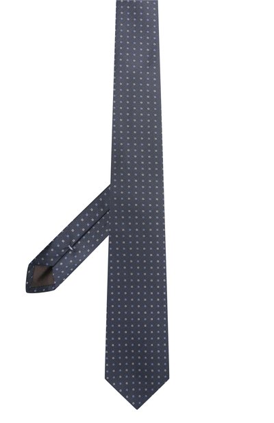 Шелковый галстук CANALI темно-синего цвета по цене 23150 руб., арт. 18/HJ04618, фото 3 Шелковый галстук CANALI, арт. 18/HJ04618, фото 3