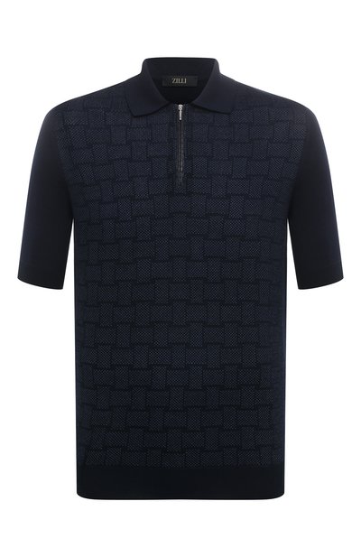 Мужская поло из шелка и хлопка ZILLI, арт. KZP002M0153VINT00